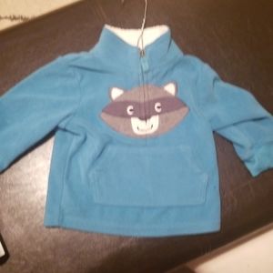 Fleece sweatshirt racoon 12m